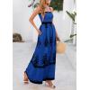 image:imagePRETTYGARDEN Summer Dress for Women 2026 Floral Sundress Spaghetti Strap Flowy Beach Vacation Boho Maxi DressesBlue Black Floral