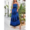 image:imagePRETTYGARDEN Summer Dress for Women 2026 Floral Sundress Spaghetti Strap Flowy Beach Vacation Boho Maxi DressesBlue Black Floral