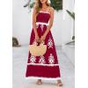 image:imagePRETTYGARDEN Summer Dress for Women 2026 Floral Sundress Spaghetti Strap Flowy Beach Vacation Boho Maxi DressesBurgundy White Floral