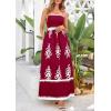 image:imagePRETTYGARDEN Summer Dress for Women 2026 Floral Sundress Spaghetti Strap Flowy Beach Vacation Boho Maxi DressesBurgundy White Floral