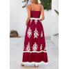 image:imagePRETTYGARDEN Summer Dress for Women 2026 Floral Sundress Spaghetti Strap Flowy Beach Vacation Boho Maxi DressesBurgundy White Floral