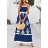 image:imagePRETTYGARDEN Summer Dress for Women 2026 Floral Sundress Spaghetti Strap Flowy Beach Vacation Boho Maxi DressesDark Blue White Floral