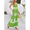 image:imagePRETTYGARDEN Summer Dress for Women 2026 Floral Sundress Spaghetti Strap Flowy Beach Vacation Boho Maxi DressesGreen Floral