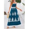 image:imagePRETTYGARDEN Summer Dress for Women 2026 Floral Sundress Spaghetti Strap Flowy Beach Vacation Boho Maxi DressesLake Blue White Floral