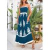 image:imagePRETTYGARDEN Summer Dress for Women 2026 Floral Sundress Spaghetti Strap Flowy Beach Vacation Boho Maxi DressesLake Blue White Floral