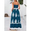 image:imagePRETTYGARDEN Summer Dress for Women 2026 Floral Sundress Spaghetti Strap Flowy Beach Vacation Boho Maxi DressesLake Blue White Floral