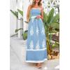 image:imagePRETTYGARDEN Summer Dress for Women 2026 Floral Sundress Spaghetti Strap Flowy Beach Vacation Boho Maxi DressesLight Blue White Floral