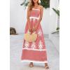 image:imagePRETTYGARDEN Summer Dress for Women 2026 Floral Sundress Spaghetti Strap Flowy Beach Vacation Boho Maxi DressesPink White Floral
