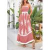 image:imagePRETTYGARDEN Summer Dress for Women 2026 Floral Sundress Spaghetti Strap Flowy Beach Vacation Boho Maxi DressesPink White Floral