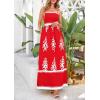 image:imagePRETTYGARDEN Summer Dress for Women 2026 Floral Sundress Spaghetti Strap Flowy Beach Vacation Boho Maxi DressesRed White Floral