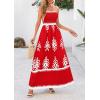image:imagePRETTYGARDEN Summer Dress for Women 2026 Floral Sundress Spaghetti Strap Flowy Beach Vacation Boho Maxi DressesRed White Floral
