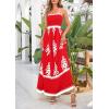 image:imagePRETTYGARDEN Summer Dress for Women 2026 Floral Sundress Spaghetti Strap Flowy Beach Vacation Boho Maxi DressesRed White Floral