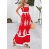 image:imagePRETTYGARDEN Summer Dress for Women 2026 Floral Sundress Spaghetti Strap Flowy Beach Vacation Boho Maxi DressesRed White Floral
