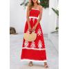 image:imagePRETTYGARDEN Summer Dress for Women 2026 Floral Sundress Spaghetti Strap Flowy Beach Vacation Boho Maxi DressesRed White Floral