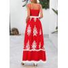 image:imagePRETTYGARDEN Summer Dress for Women 2026 Floral Sundress Spaghetti Strap Flowy Beach Vacation Boho Maxi DressesRed White Floral