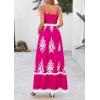 image:imagePRETTYGARDEN Summer Dress for Women 2026 Floral Sundress Spaghetti Strap Flowy Beach Vacation Boho Maxi DressesRose Red White Floral