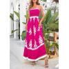 image:imagePRETTYGARDEN Summer Dress for Women 2026 Floral Sundress Spaghetti Strap Flowy Beach Vacation Boho Maxi DressesRose Red White Floral