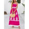 image:imagePRETTYGARDEN Summer Dress for Women 2026 Floral Sundress Spaghetti Strap Flowy Beach Vacation Boho Maxi DressesRose Red White Floral