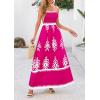 image:imagePRETTYGARDEN Summer Dress for Women 2026 Floral Sundress Spaghetti Strap Flowy Beach Vacation Boho Maxi DressesRose Red White Floral