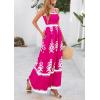 image:imagePRETTYGARDEN Summer Dress for Women 2026 Floral Sundress Spaghetti Strap Flowy Beach Vacation Boho Maxi DressesRose Red White Floral