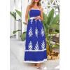 image:imagePRETTYGARDEN Summer Dress for Women 2026 Floral Sundress Spaghetti Strap Flowy Beach Vacation Boho Maxi DressesRoyal Blue White Floral