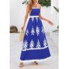 image:imagePRETTYGARDEN Summer Dress for Women 2026 Floral Sundress Spaghetti Strap Flowy Beach Vacation Boho Maxi DressesRoyal Blue White Floral
