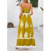 image:imagePRETTYGARDEN Summer Dress for Women 2026 Floral Sundress Spaghetti Strap Flowy Beach Vacation Boho Maxi DressesTurmeric White Floral