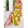 image:imagePRETTYGARDEN Summer Dress for Women 2026 Floral Sundress Spaghetti Strap Flowy Beach Vacation Boho Maxi DressesTurmeric White Floral