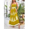 image:imagePRETTYGARDEN Summer Dress for Women 2026 Floral Sundress Spaghetti Strap Flowy Beach Vacation Boho Maxi DressesTurmeric White Floral