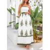 image:imagePRETTYGARDEN Summer Dress for Women 2026 Floral Sundress Spaghetti Strap Flowy Beach Vacation Boho Maxi DressesWhite Army Green Floral