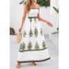 image:imagePRETTYGARDEN Summer Dress for Women 2026 Floral Sundress Spaghetti Strap Flowy Beach Vacation Boho Maxi DressesWhite Army Green Floral