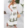 image:imagePRETTYGARDEN Summer Dress for Women 2026 Floral Sundress Spaghetti Strap Flowy Beach Vacation Boho Maxi DressesWhite Army Green Floral