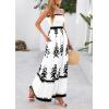 image:imagePRETTYGARDEN Summer Dress for Women 2026 Floral Sundress Spaghetti Strap Flowy Beach Vacation Boho Maxi DressesWhite Black Floral