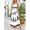 image:imagePRETTYGARDEN Summer Dress for Women 2026 Floral Sundress Spaghetti Strap Flowy Beach Vacation Boho Maxi DressesWhite Black Floral