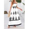 image:imagePRETTYGARDEN Summer Dress for Women 2026 Floral Sundress Spaghetti Strap Flowy Beach Vacation Boho Maxi DressesWhite Black Floral