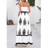image:imagePRETTYGARDEN Summer Dress for Women 2026 Floral Sundress Spaghetti Strap Flowy Beach Vacation Boho Maxi DressesWhite Black Floral