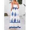 image:imagePRETTYGARDEN Summer Dress for Women 2026 Floral Sundress Spaghetti Strap Flowy Beach Vacation Boho Maxi DressesWhite Blue Floral