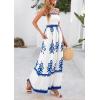 image:imagePRETTYGARDEN Summer Dress for Women 2026 Floral Sundress Spaghetti Strap Flowy Beach Vacation Boho Maxi DressesWhite Blue Floral