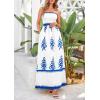 image:imagePRETTYGARDEN Summer Dress for Women 2026 Floral Sundress Spaghetti Strap Flowy Beach Vacation Boho Maxi DressesWhite Blue Floral