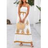 image:imagePRETTYGARDEN Summer Dress for Women 2026 Floral Sundress Spaghetti Strap Flowy Beach Vacation Boho Maxi DressesWhite Khaki Floral