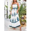 image:imagePRETTYGARDEN Summer Dress for Women 2026 Floral Sundress Spaghetti Strap Flowy Beach Vacation Boho Maxi DressesWhite Lake Blue Floral