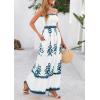 image:imagePRETTYGARDEN Summer Dress for Women 2026 Floral Sundress Spaghetti Strap Flowy Beach Vacation Boho Maxi DressesWhite Lake Blue Floral