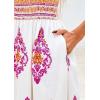 image:imagePRETTYGARDEN Summer Dress for Women 2026 Floral Sundress Spaghetti Strap Flowy Beach Vacation Boho Maxi DressesWhite Rose Red Floral