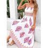 image:imagePRETTYGARDEN Summer Dress for Women 2026 Floral Sundress Spaghetti Strap Flowy Beach Vacation Boho Maxi DressesWhite Rose Red Floral