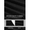 image:imagePRETTYGARDEN Summer Dresses for Women 2026 Boho Maxi Smocked Spring Wedding Guest Square Neck Short Sleeve Swiss Dot DressBlack