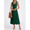 image:imagePRETTYGARDEN Summer Dresses for Women 2026 Spring Casual Sleeveless V Neck Pleated Midi Work Cocktail Wedding Guest DressDark Green