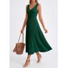 image:imagePRETTYGARDEN Summer Dresses for Women 2026 Spring Casual Sleeveless V Neck Pleated Midi Work Cocktail Wedding Guest DressDark Green
