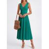 image:imagePRETTYGARDEN Summer Dresses for Women 2026 Spring Casual Sleeveless V Neck Pleated Midi Work Cocktail Wedding Guest DressGreen