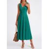 image:imagePRETTYGARDEN Summer Dresses for Women 2026 Spring Casual Sleeveless V Neck Pleated Midi Work Cocktail Wedding Guest DressGreen