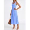 image:imagePRETTYGARDEN Summer Dresses for Women 2026 Spring Casual Sleeveless V Neck Pleated Midi Work Cocktail Wedding Guest DressLight Blue